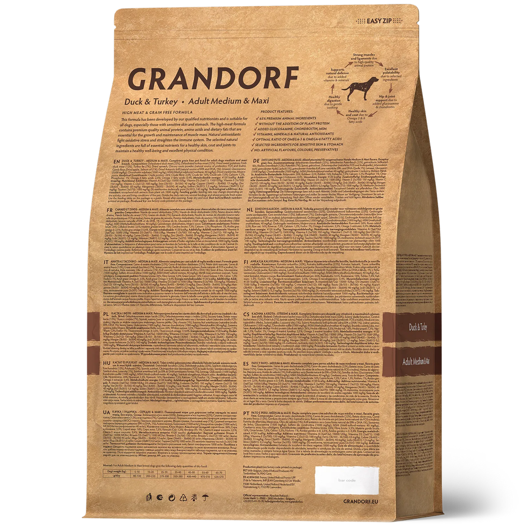 Grandorf Duck and Turkey for Adult Dogs