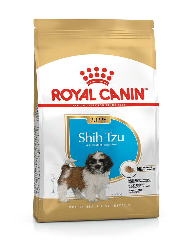 Royal Canin Shih Tzu Puppy dry dog food 1.5kg bag, front of pack