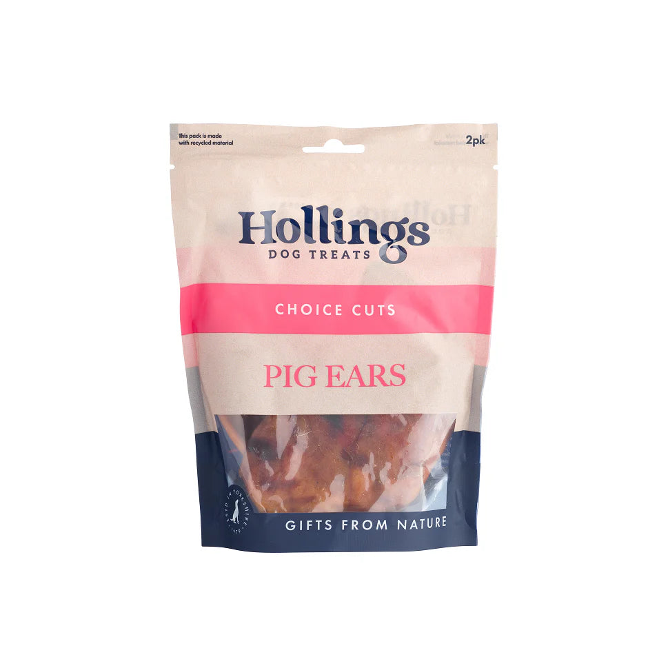 Package of Hollings Dog Treats Pig Ears
