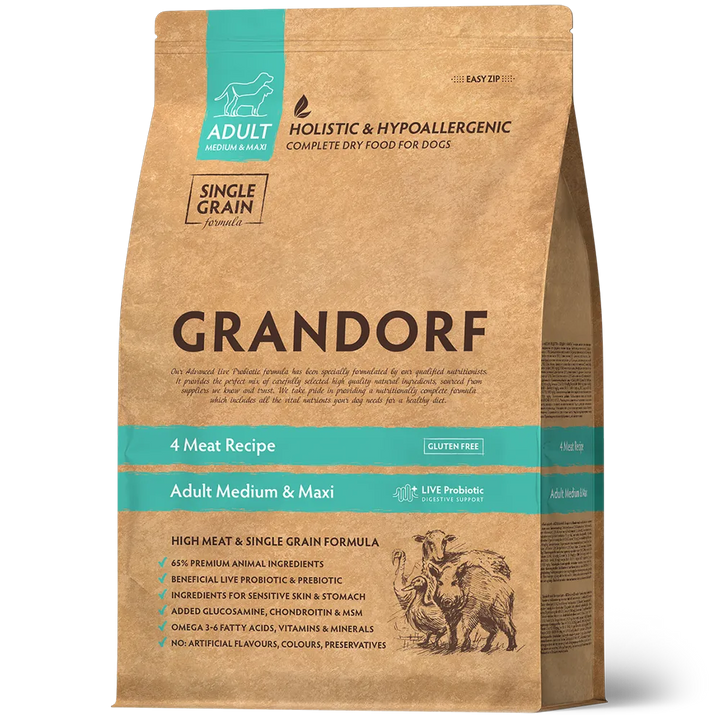 Grandorf 4 meat receipe for Medium and Large Breed Dogs