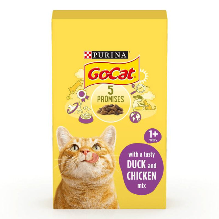 Go Cat Adult dry cat food with Duck and Chicken, front of pack