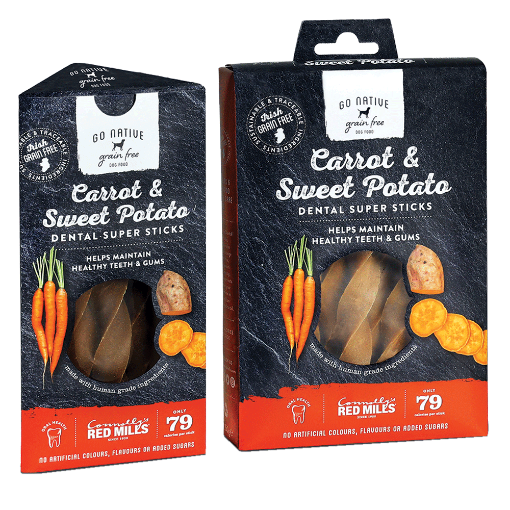 Go Native Dental Super Sticks with Carrot & Sweet Potato 150g | Petworld