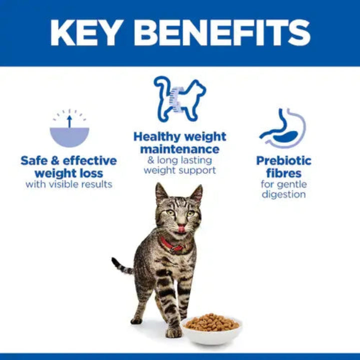 Chicken-flavoured cat food supporting safe weight loss and gentle digestion


