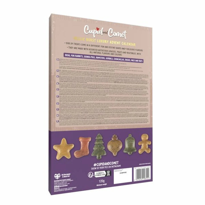 Cupid and Comet Veggie Luxury Advent Calendar for Small Animals 120g