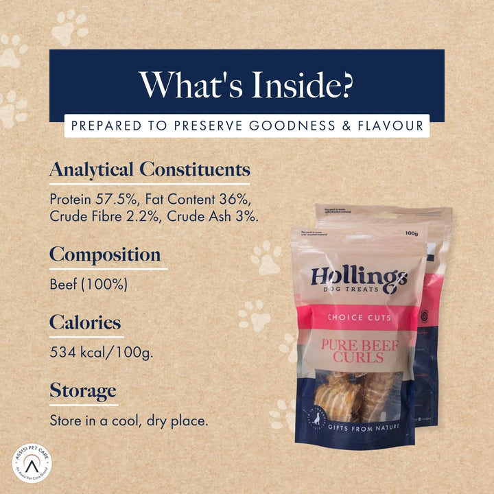 Hollings dog treats packaging 