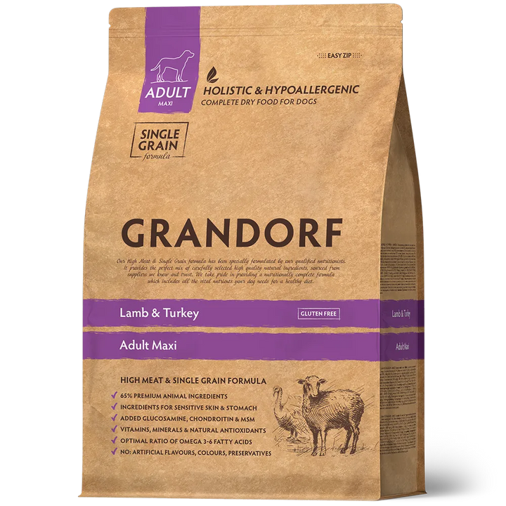 Grandorf Lamb and Turkey for Adult Dogs