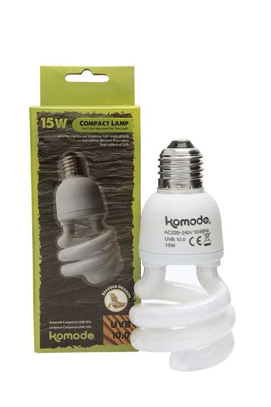 Komodo Compact Lamp 10UVB 15W | 26W - PetWorld