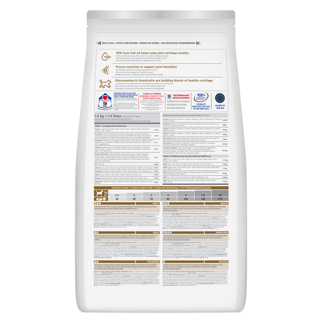 Hill's Mini Mobility Dog Food – Chicken 1.5kg