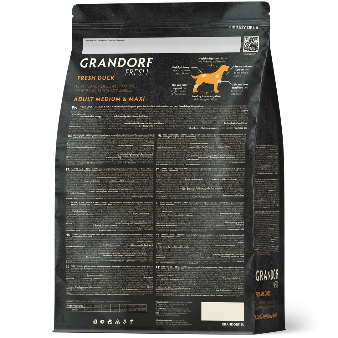 Grandorf Grain Free Duck For Medium and Maxi Breeds