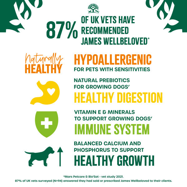 James Wellbeloved Puppy Chicken &amp; Rice 2kg - PetWorld