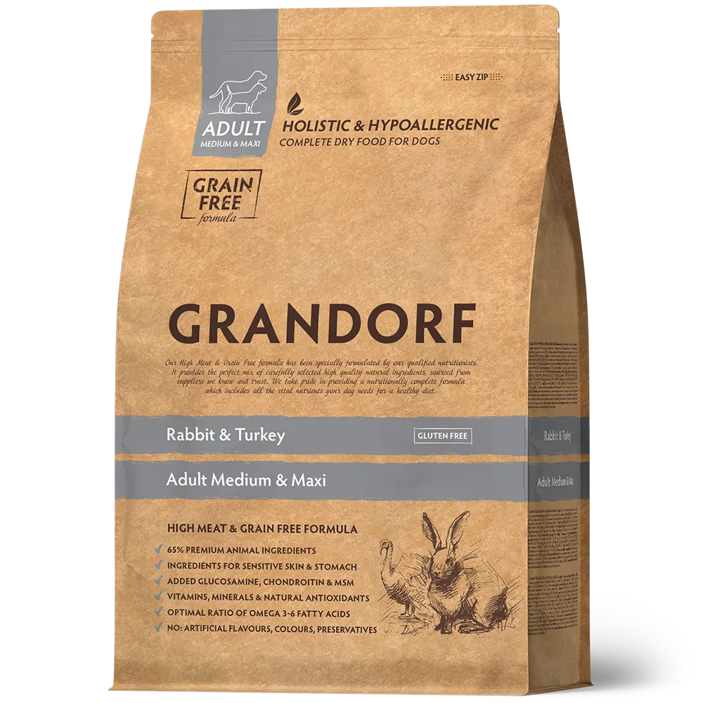 Grandorf Grain Free Rabbit and Turkey for Adult Dogs 1kg