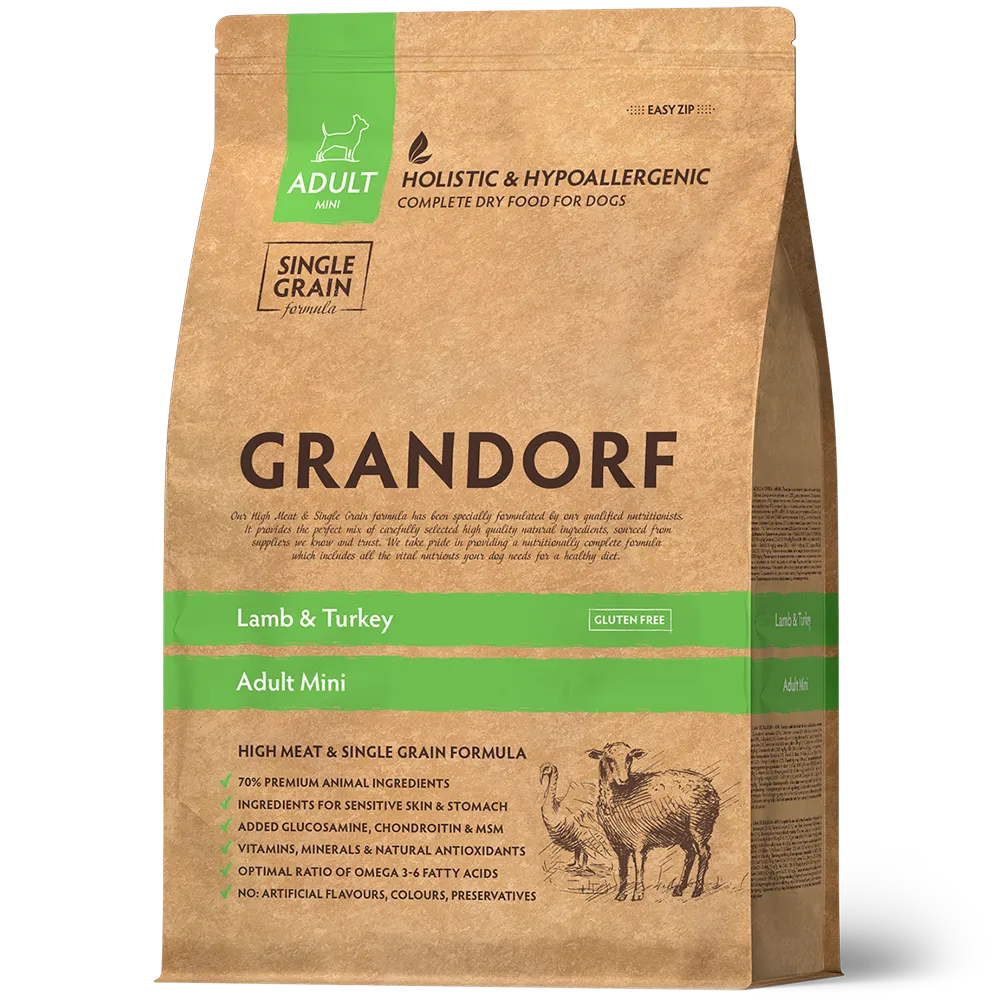 Grandorf Lamb and Turkey for Small Breed Adult Dogs