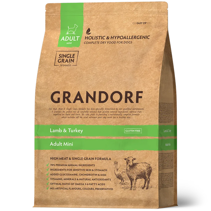 Grandorf Lamb and Turkey for Small Breed Adult Dogs