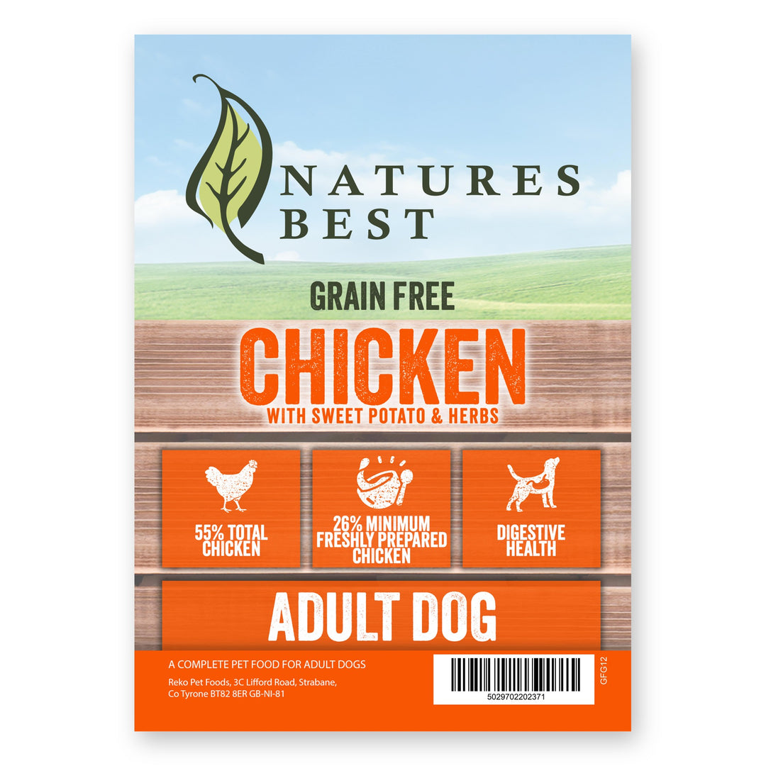 Nature's Best Grain Free Adult Dog Food Chicken, Sweet Potato & Herbs