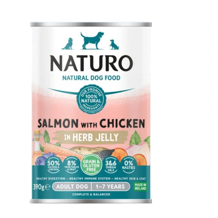 Naturo salmon chicken tin

