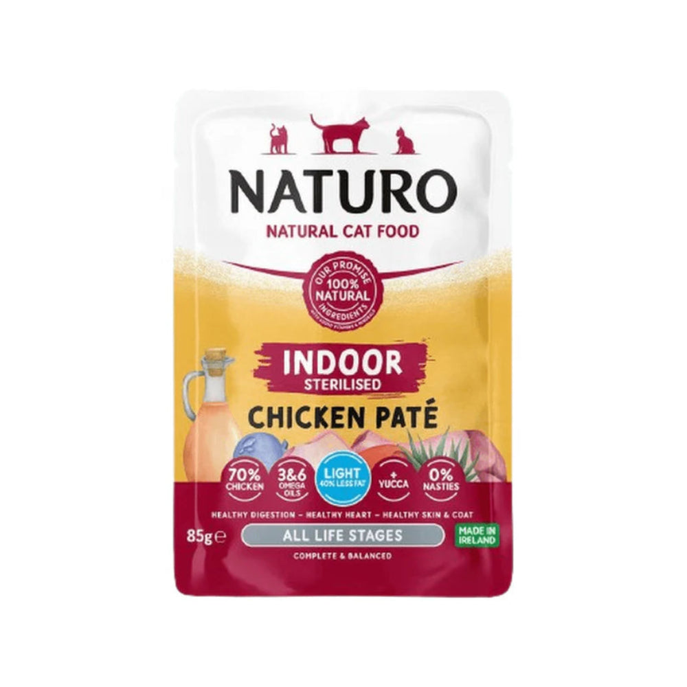 Naturo Indoor Cat Pouch – Chicken Pâté 85g

