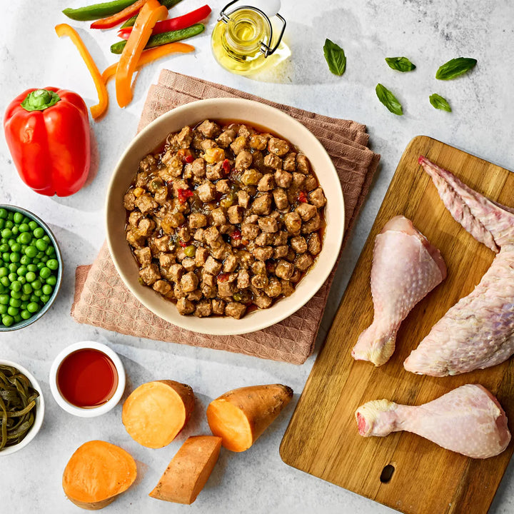 Naturo Senior Dog Food – Turkey & Chicken with Herb Gravy 390g

