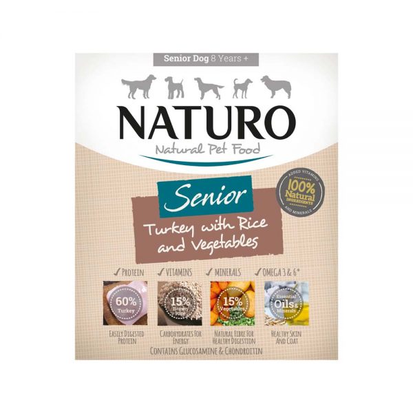 naturo senior turkey with rice and veg