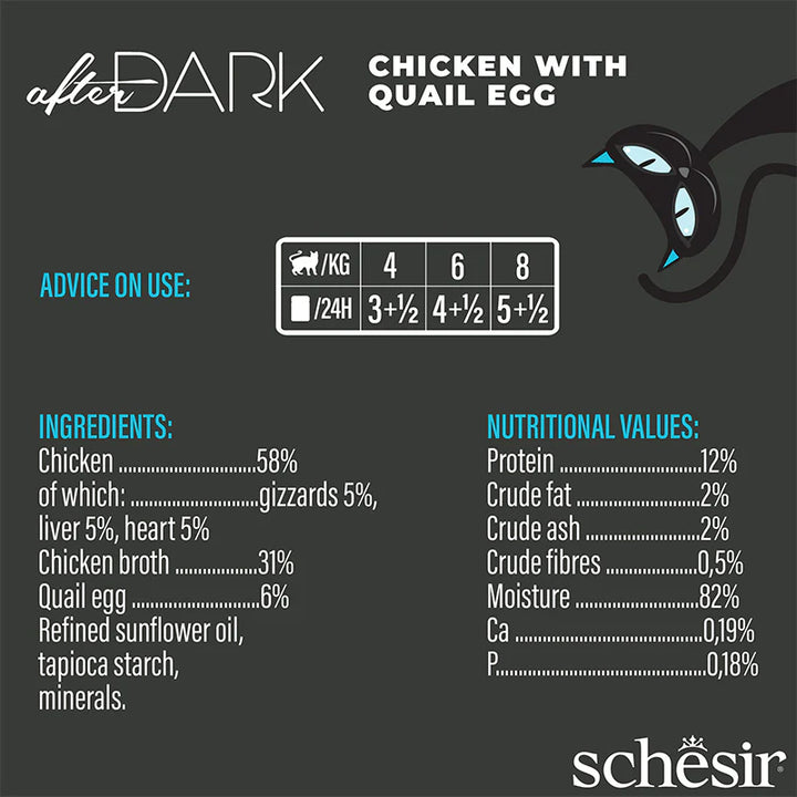 Schesir After Dark Chicken/Egg Fillet 80g