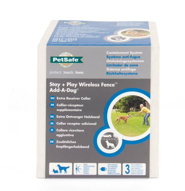 PetSafe Stay and Play Wireless Fence Add-A-Dog extra receiver collar PIF19-14011 retail box