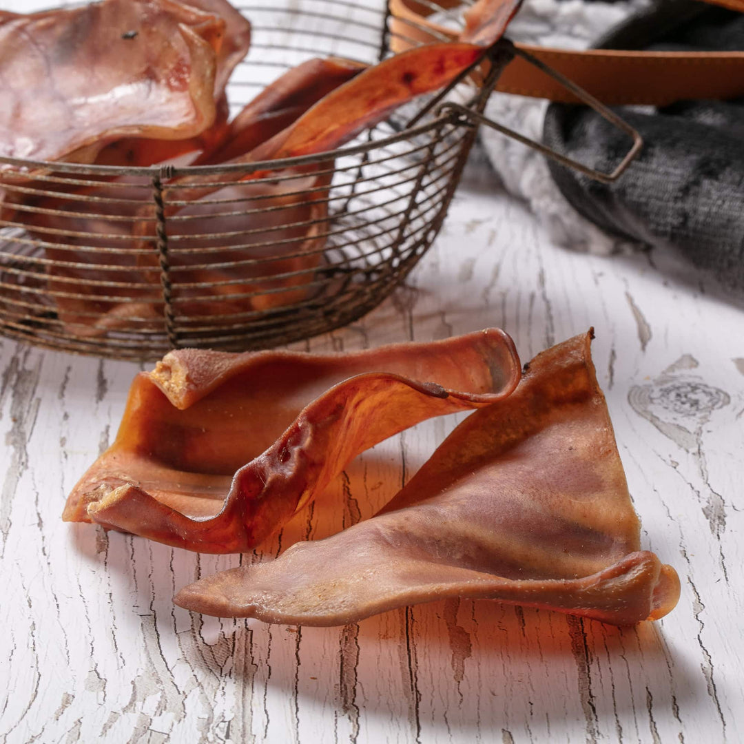 Dried dog treats pig ears