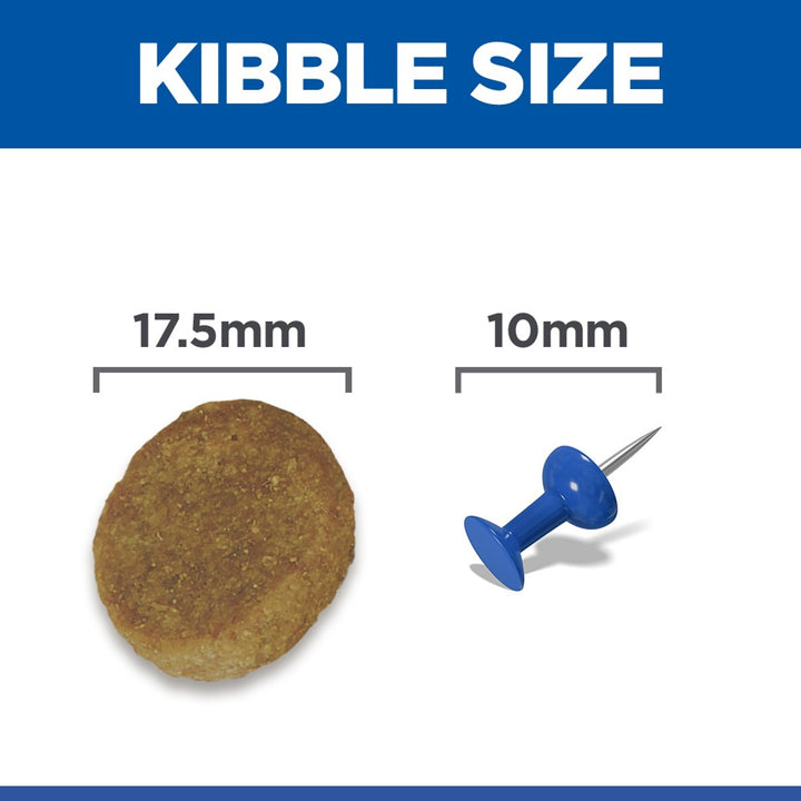 Hill's Science Plan Large Breed Mature Adult 6+ kibble size, approx. 17.5mm