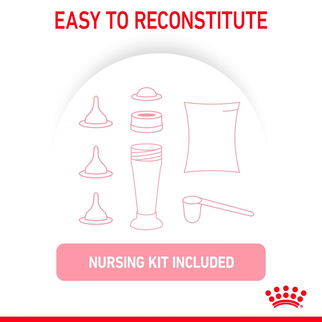 Royal Canin Babycat Milk nursing kit included: bottle, teats and scoop