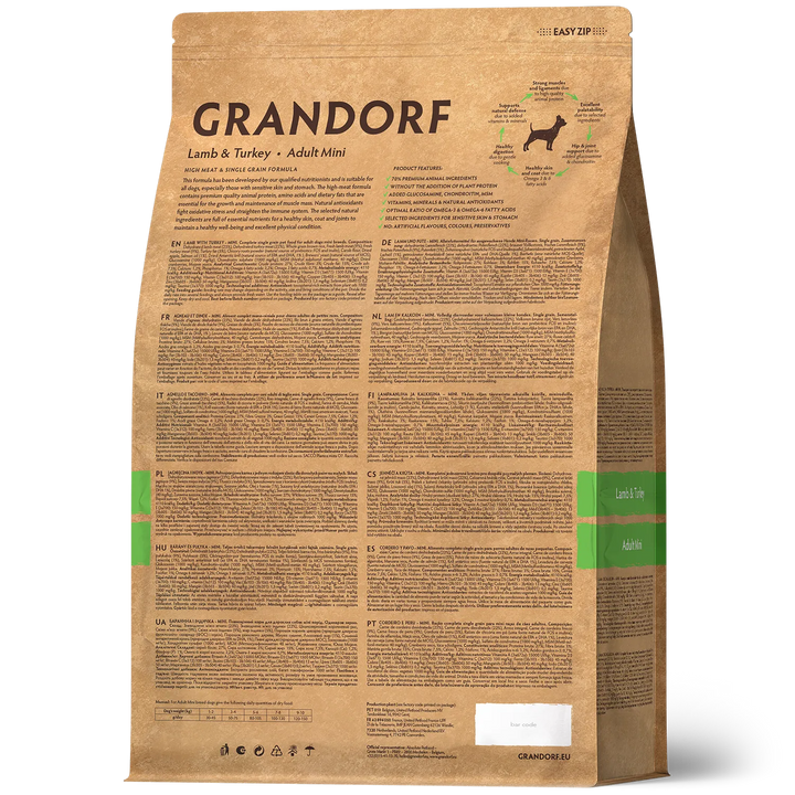 Grandorf Lamb and Turkey for Small Breed Adult Dogs