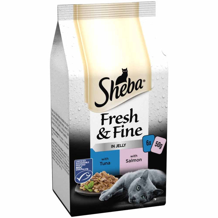 sheba fine fish in jelly tuna and salmon