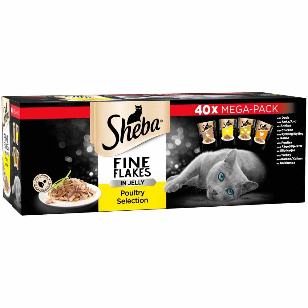 Sheba Pouch Poultry Chicken In Jelly 40 Pack X 85G