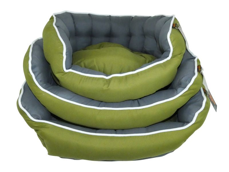 Snuggle Touch Reversible Dog Bed – Green