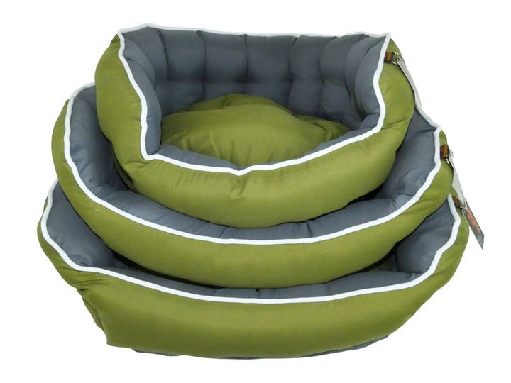 Snuggle Touch Reversible Dog Bed – Green