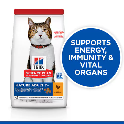 Hill's Science Plan Mature Adult Dry Cat Food – Chicken