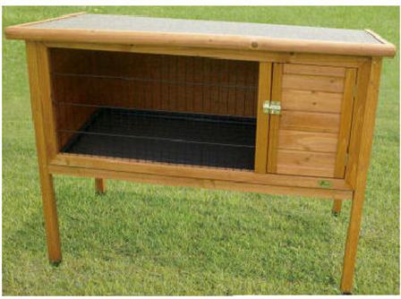 tall wooden rabbit hutch 46 inch