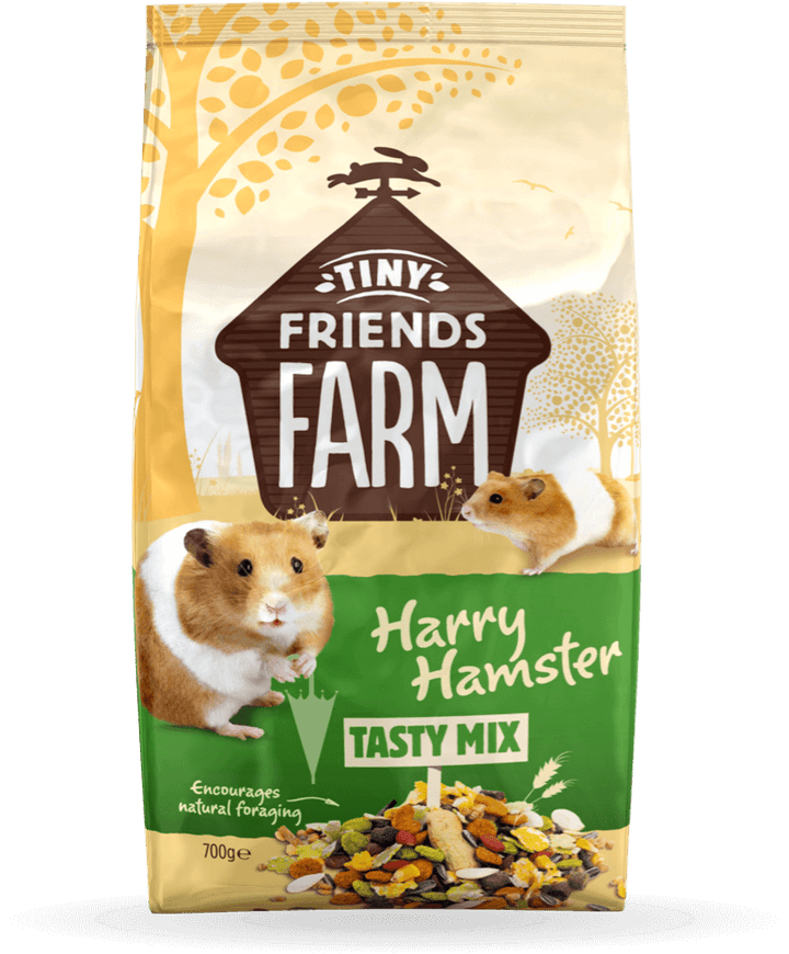 Tiny Friends Farm Harry Hamster Tasty Mix 700g bag, front of pack
