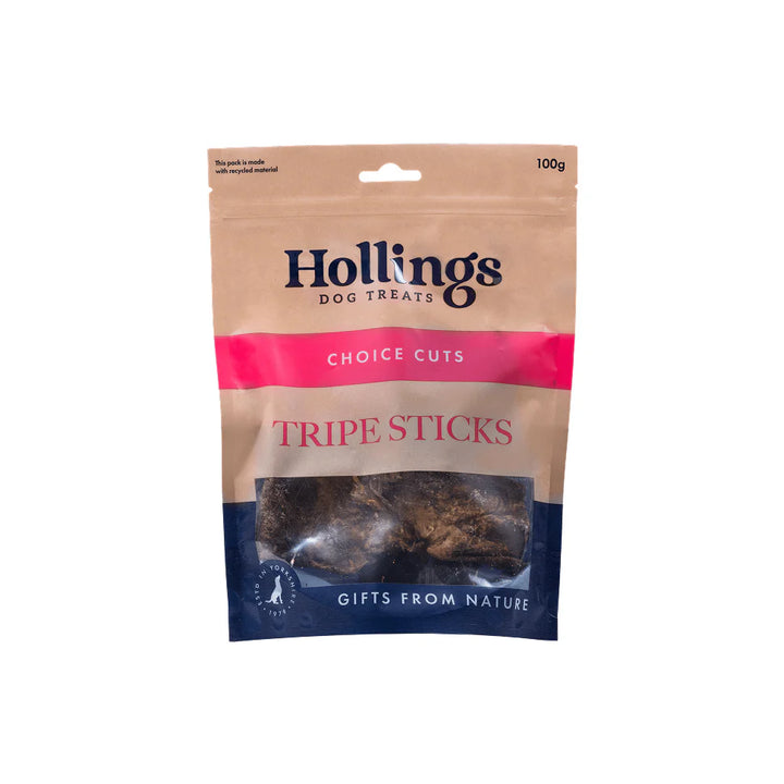 Package of Hollings Dog Treats Tripe Sticks