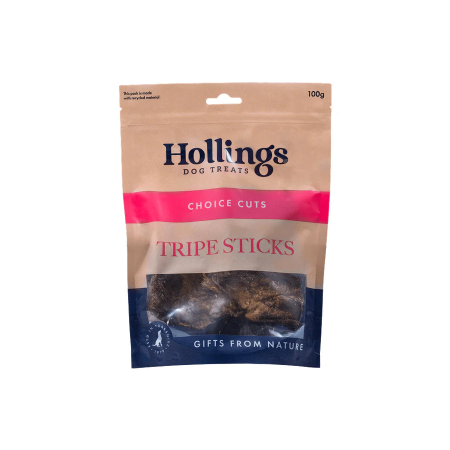Package of Hollings Dog Treats Tripe Sticks