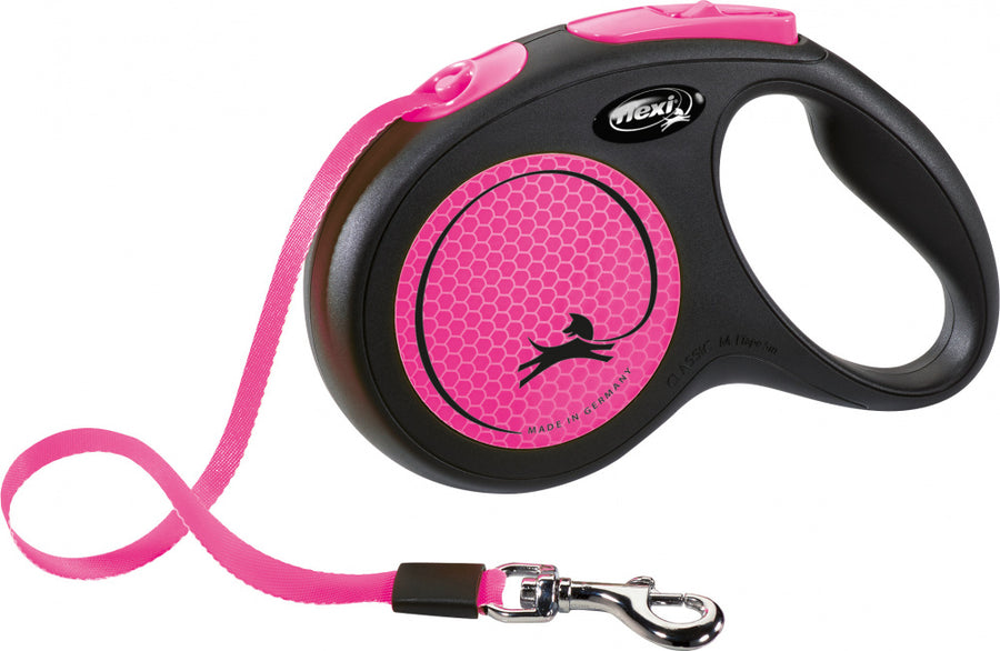 trixie neon pink reflective dog leash sml 5m