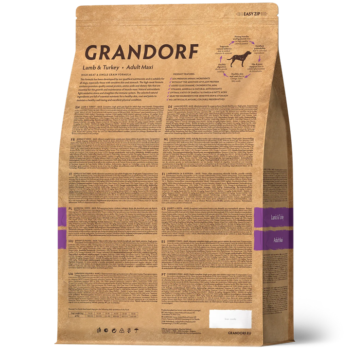 Grandorf Lamb and Turkey for Adult Dogs