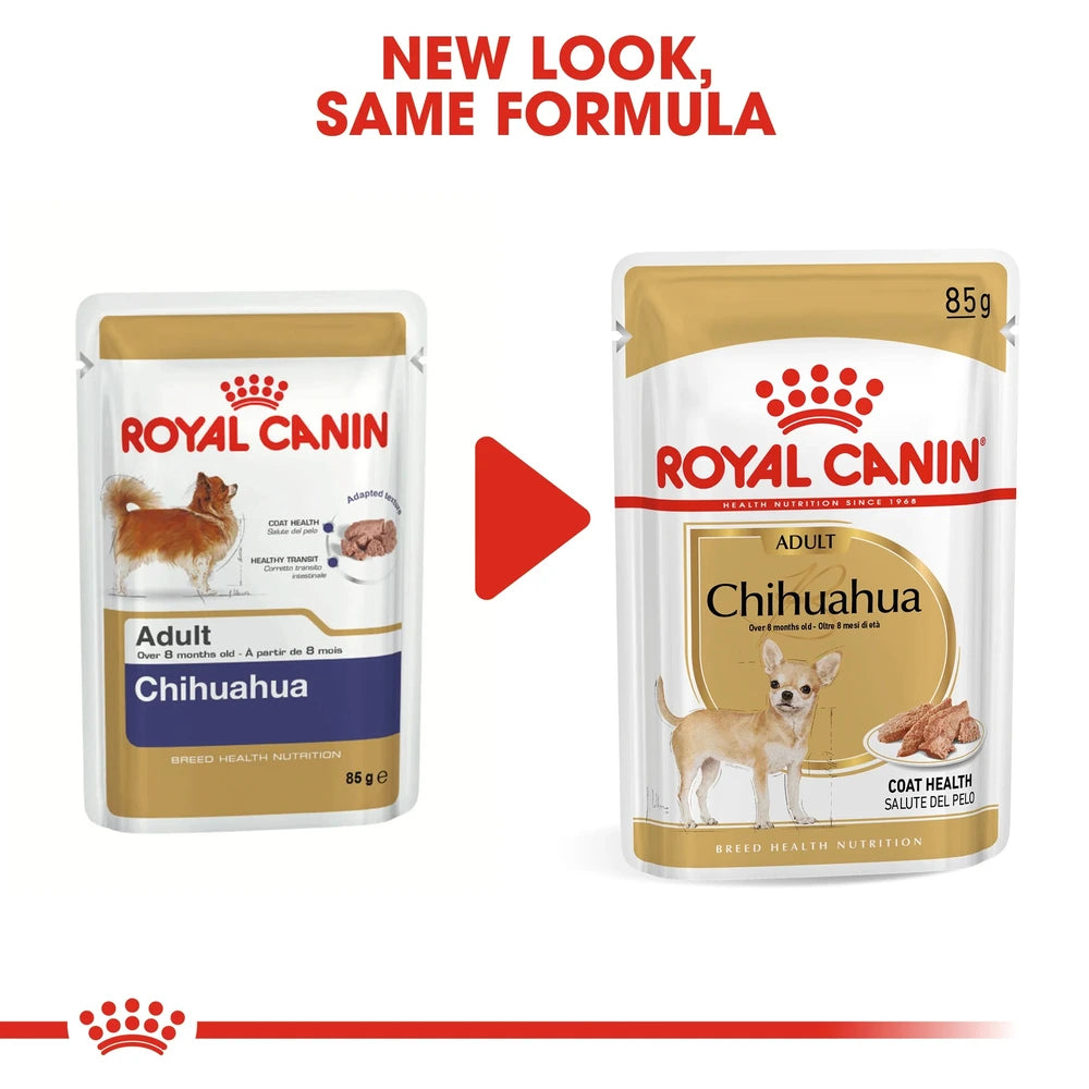 Royal Canin Adult Chihuahua Dog Food Loaf – nutritious wet food for small breed dogs.