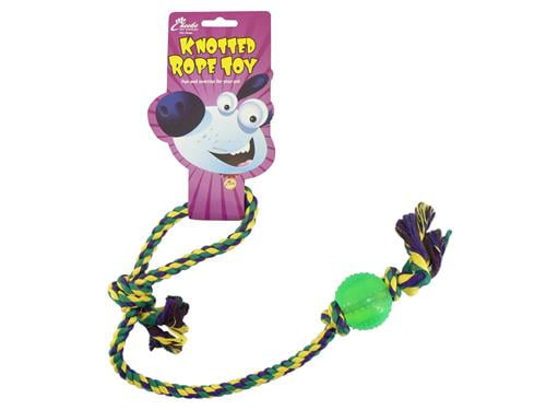 extra long rope tug toy with ball