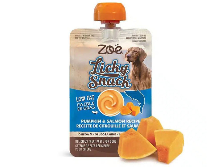Zoë Licky Snack Pumpkin and Salmon 85g pouch with pumpkin pieces